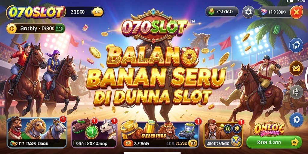 Tampilan gameplay seru dari 070SLOT dengan balapan yang mendebarkan.