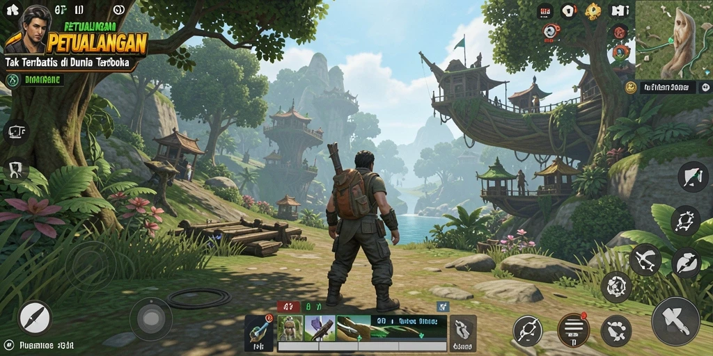Tampilan gameplay Open World 47F yang mendebarkan dan menawan.