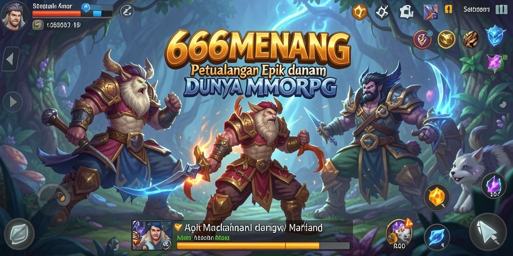 Screenshot gameplay 666MENANG menunjukkan aksi seru di dunia MMORPG.