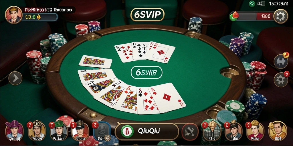 Tampilan utama gameplay QiuQiu di 6SVIP yang seru.