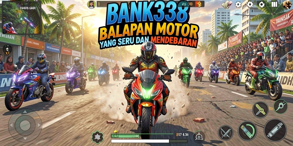Tampilan balapan motor di BANK338 yang seru dan mendebarkan.