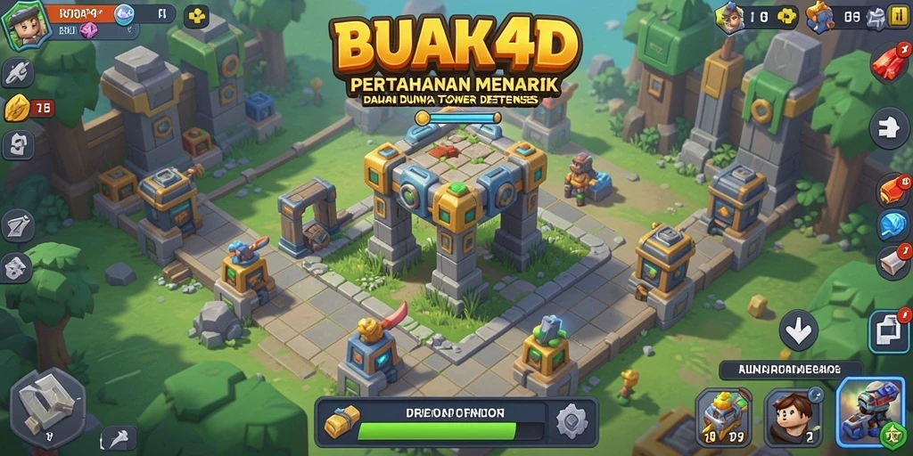 Tampilan gameplay seru di dunia Tower Defense BUAH4D.