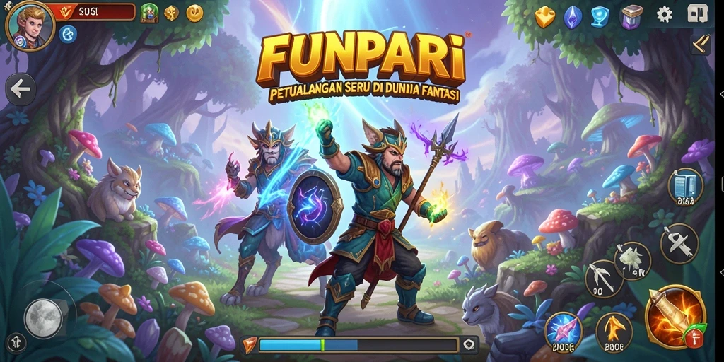 Screenshot utama menunjukkan gameplay seru dan imersif dari FUNPARI.