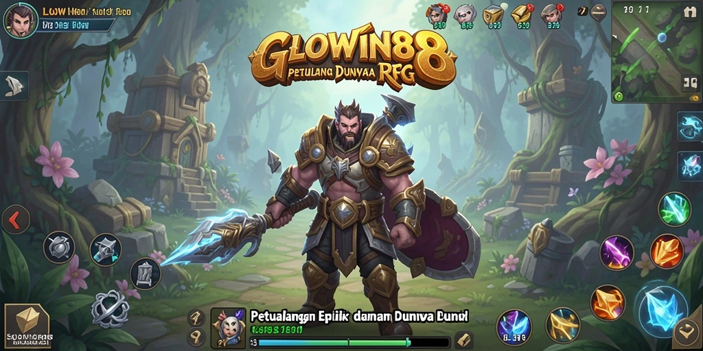 Tampilan gameplay GLOWIN88 menampilkan pertarungan epik dan eksplorasi dunia yang luas.