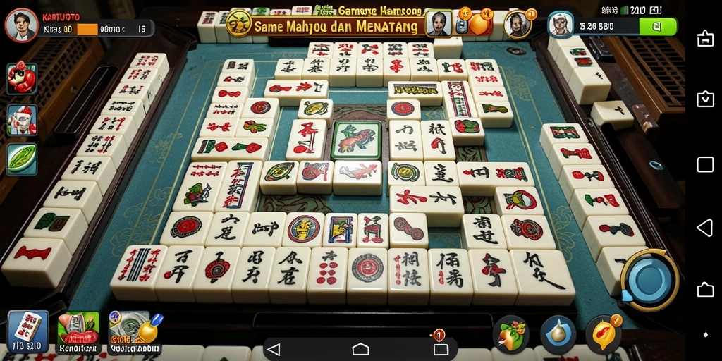 Tampilan menawan dari gameplay Mahjong di KARTUTOTO.