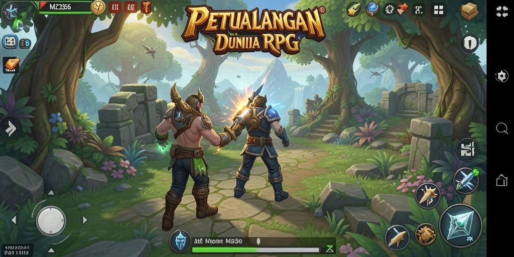Tampilan gameplay seru MZ356 dengan aksi RPG yang mendebarkan.