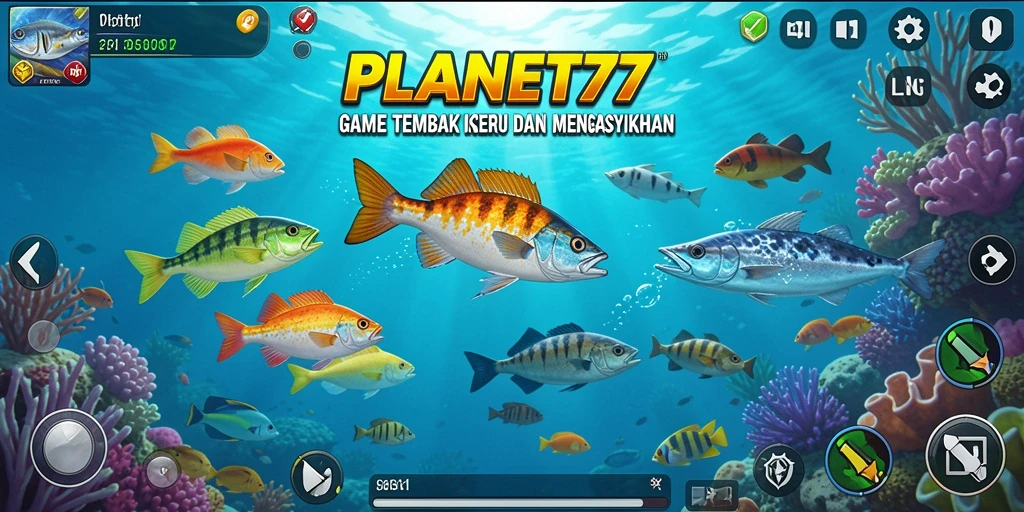 Tampilan gameplay seru GAME PLANET77 Tembak Ikan.