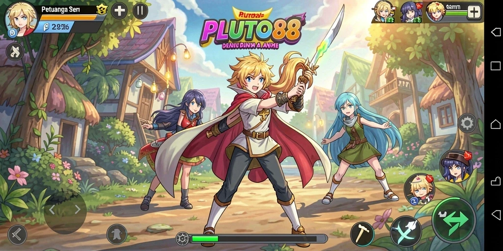 Tampilan seru gameplay PLUTO88 yang memukau dan interaktif.