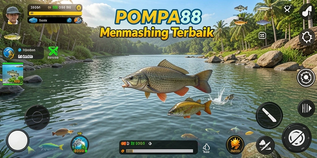 Screenshot gameplay POMPA88 menunjukkan pengalaman memancing yang realistis.