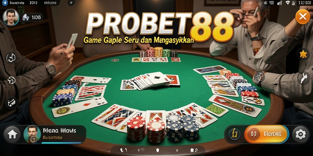 Gameplay seru Gaple dengan desain yang menarik di PROBET88.