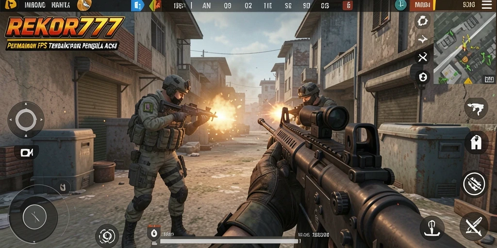 Tangkapan layar menunjukkan aksi menegangkan dari gameplay REKOR777.