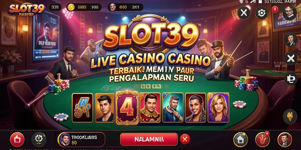 Tampilan gameplay Live Casino SLOT39 yang menarik dan interaktif.