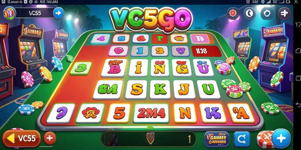 Screenshot gameplay VC55 yang penuh dengan keseruan Bingo.