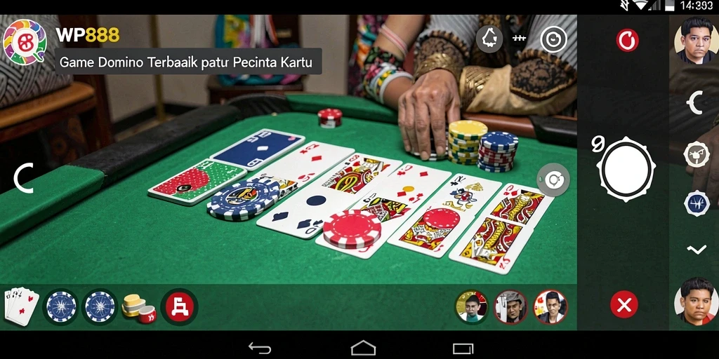 Tampilan gameplay seru di WP888 saat bermain Domino.